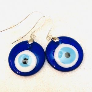 Beautiful Blown Glass 🧿 Evil Eye Earrings